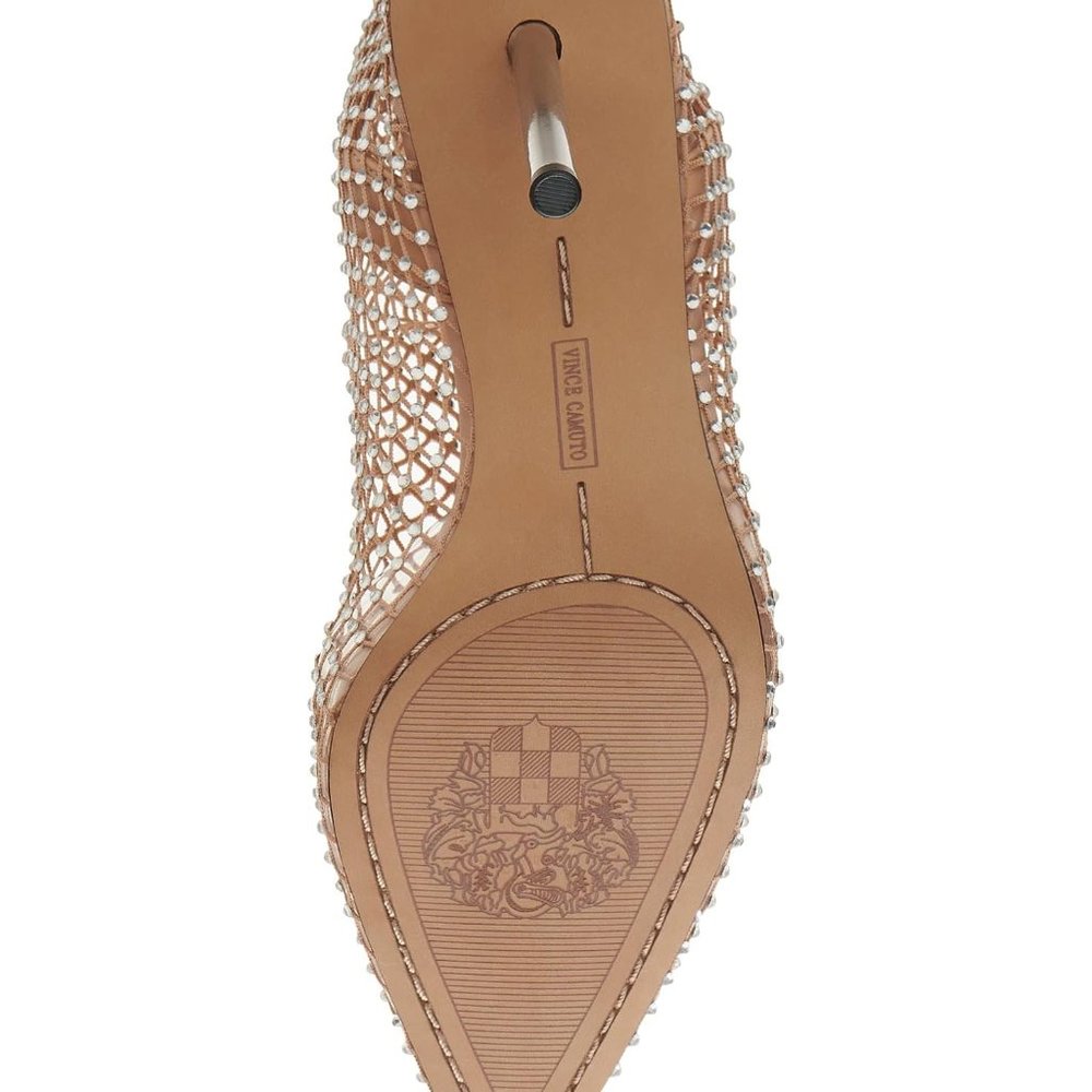 Vince Camuto Rhinestone Fishnet Pointy Toe Bootie - Picture 9 of 12